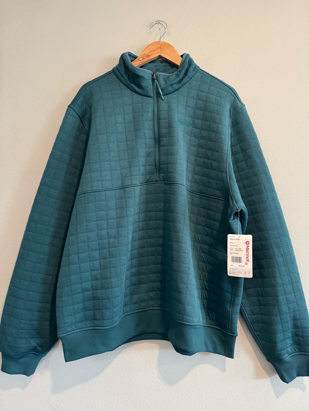Marmot Roice Quilted Half-Zip Men's Pullover XXL NEW $110